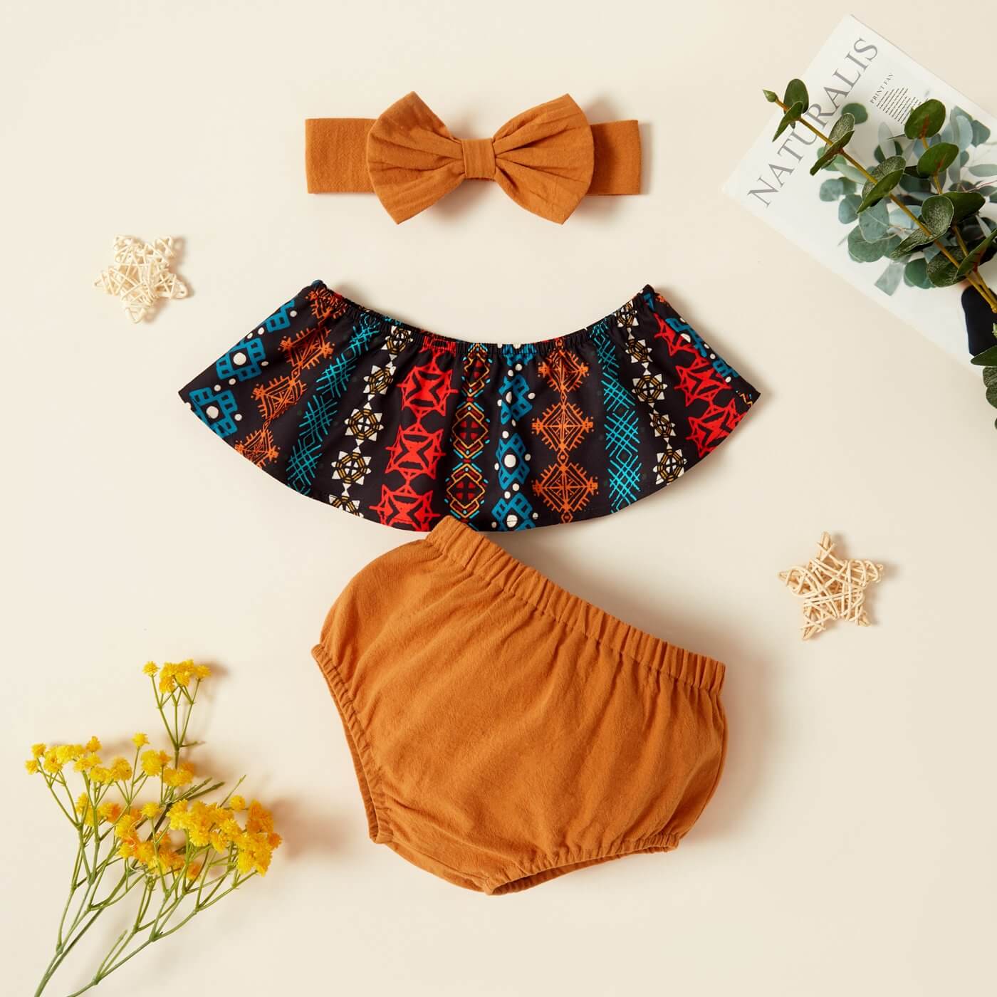 Boho Print Baby Girl's Set 1 Boho Print Baby Girl's Set