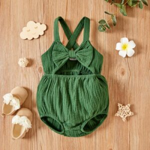Bow-knot Sleeveless Baby Romper