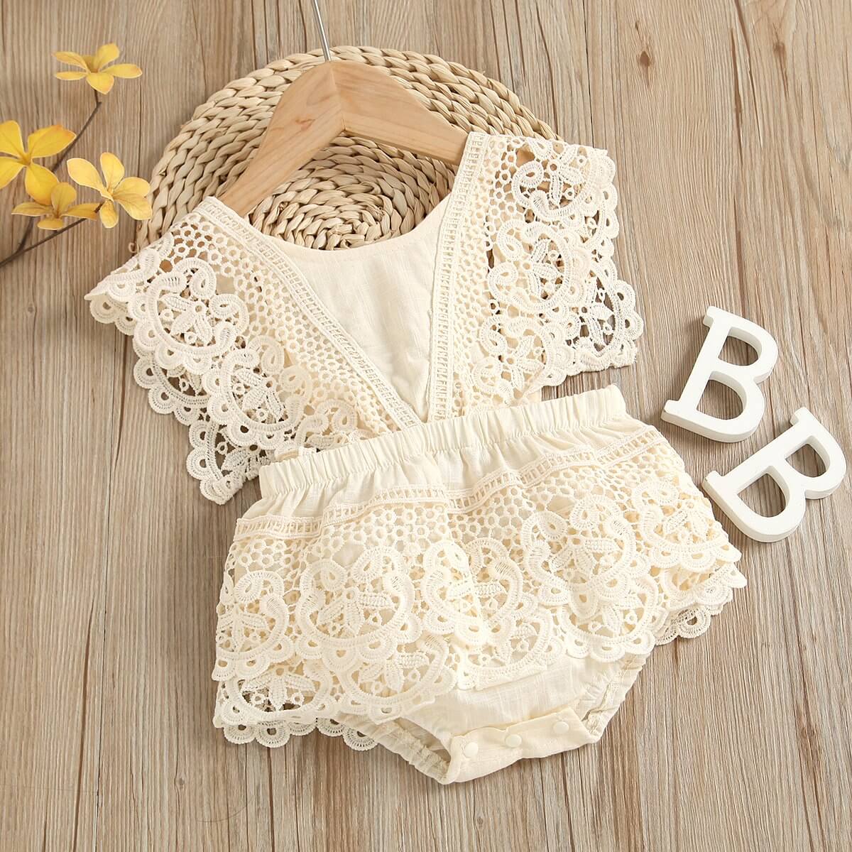 Hollow Out Lace Baby Romper 1 Hollow Out Lace Baby Romper